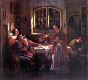 Moritz Oppenheim, The Return of the Jewish Volunteer, 1833